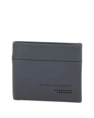 PIQUADRO ロゴプリント レザー ウォレット - グレー - サムネイル1