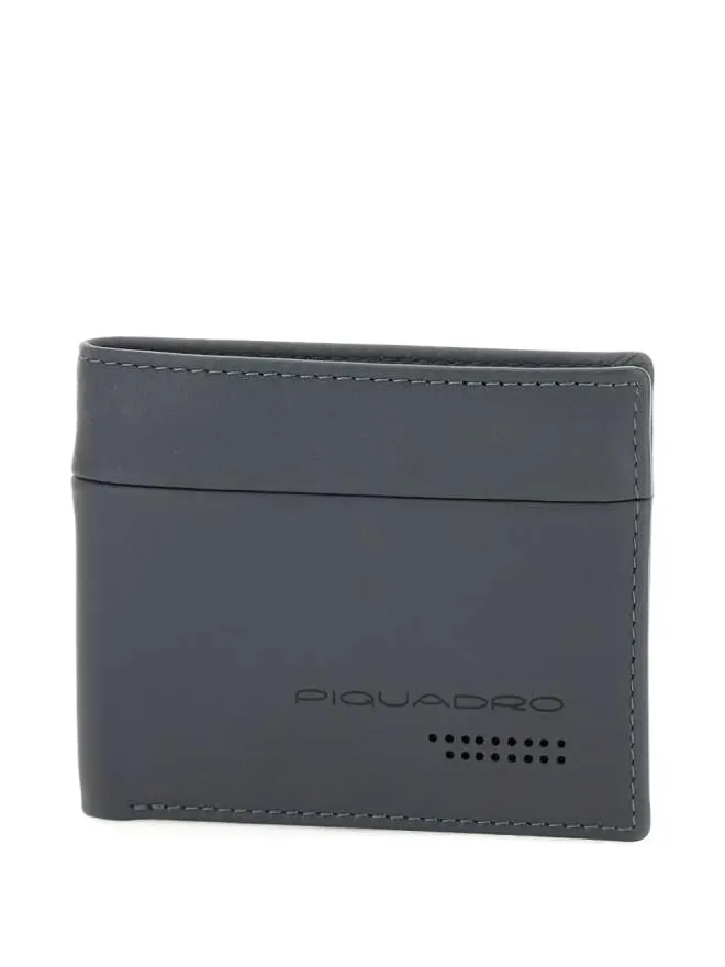 PIQUADRO PIQUADRO ロゴプリント レザー ウォレット - グレーの商品画像