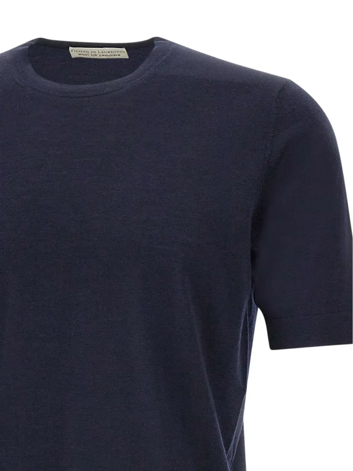 Filippo De Laurentiis ribbed-hem short-sleeve polo shirt - Blue - 画像5