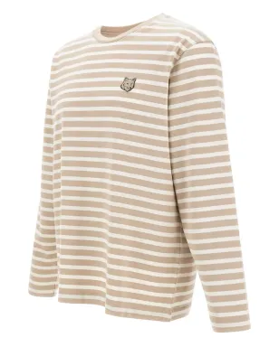 Maison Kitsuné キツネヘッド柄ストライプ長袖トップ - サムネイル3