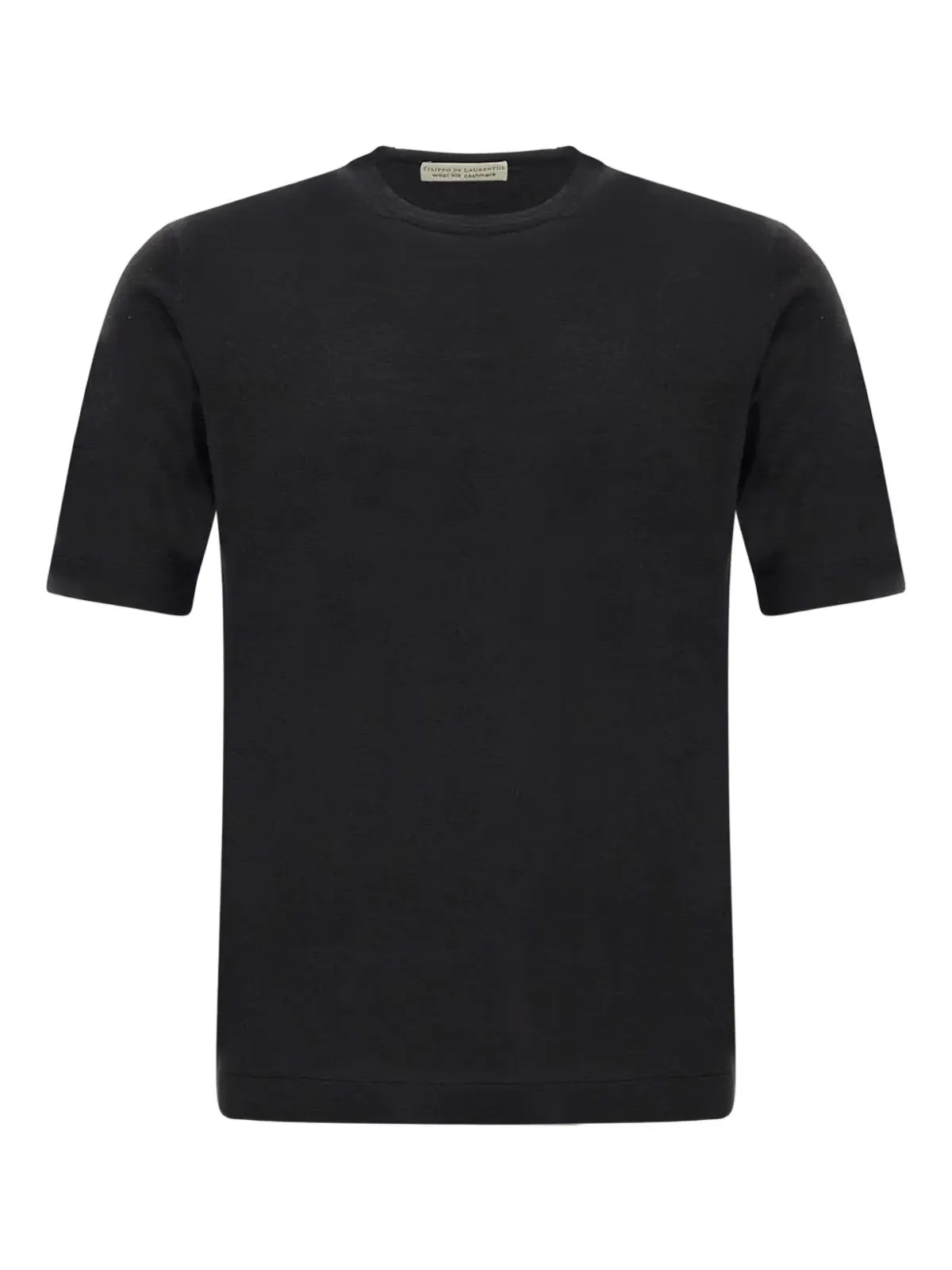 Filippo De Laurentiis 短袖ウール混紡Tシャツ - ブラック - 画像1