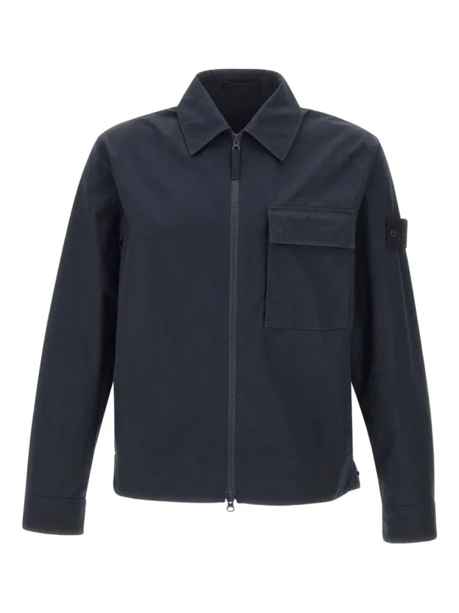 Stone Island Stone Island 二ウェイジップ胸ポケットジャケット - ブルーの商品画像