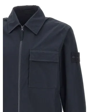 Stone Island 二ウェイジップ胸ポケットジャケット - ブルー - サムネイル4