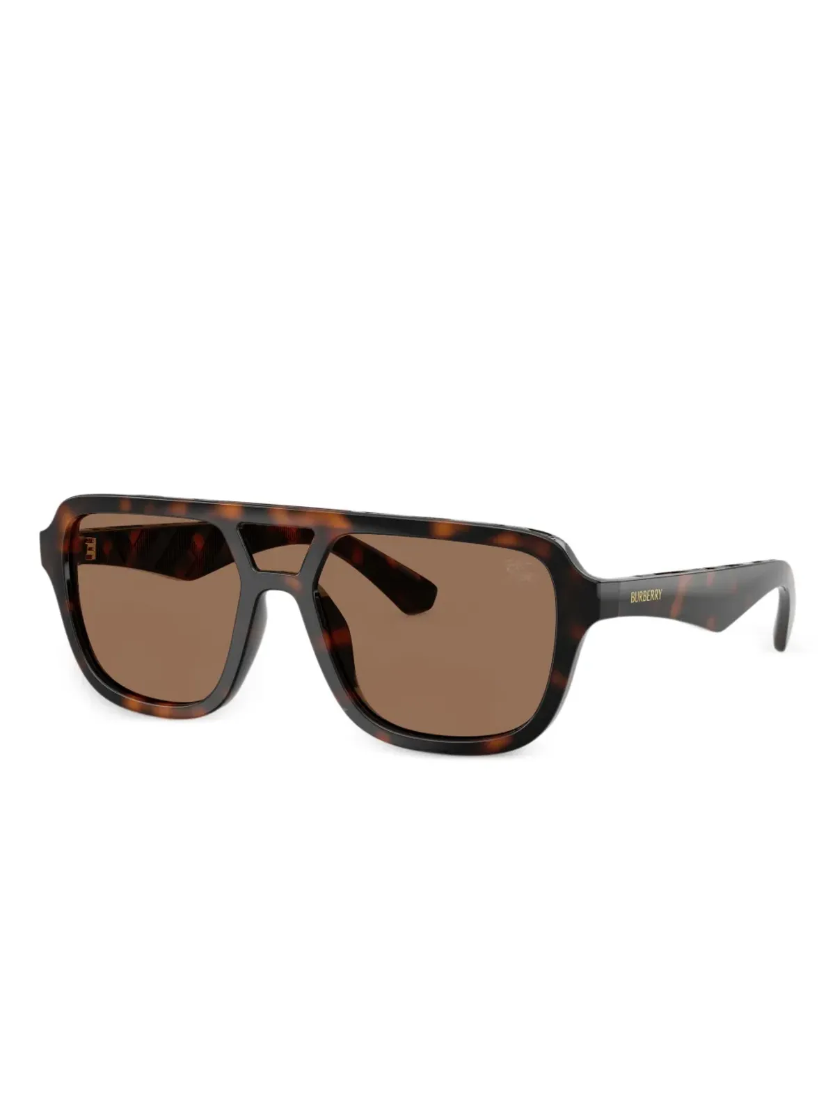 Burberry Eyewear べっ甲柄パイロットフレームサングラス - ブラウン - 画像2
