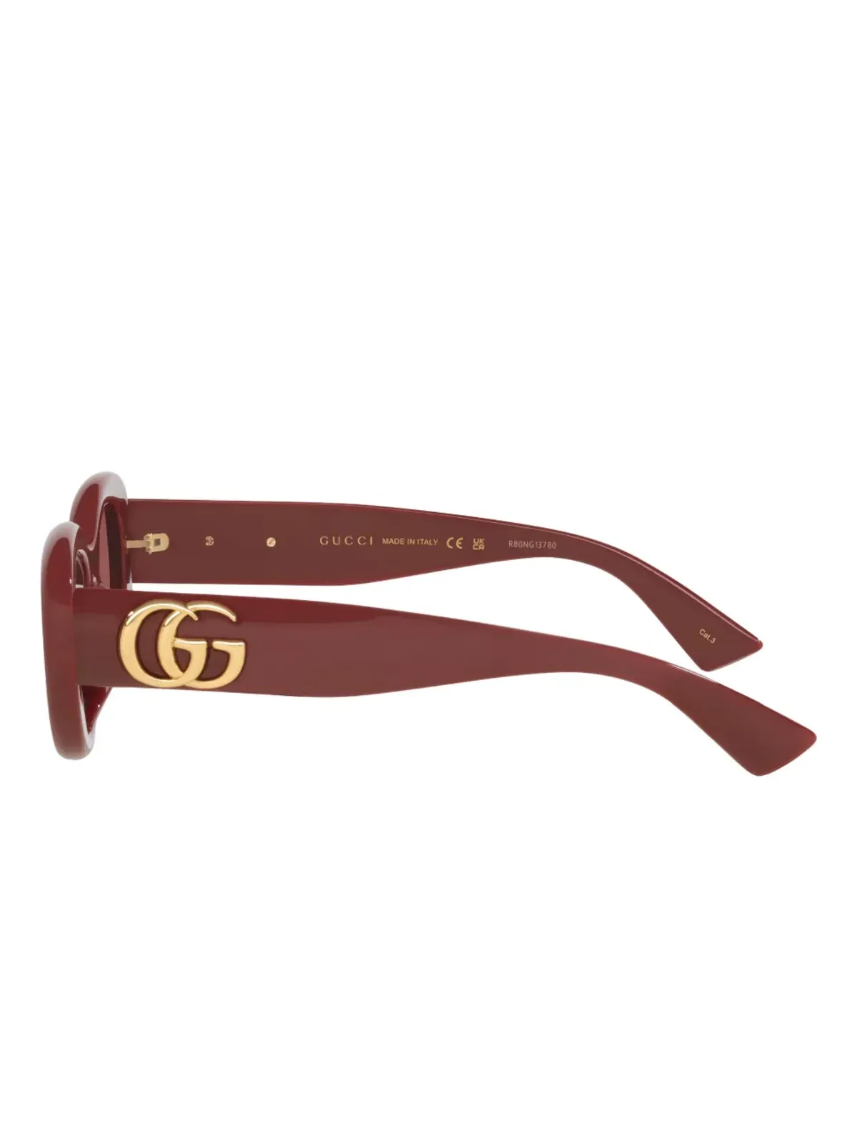 Gucci Eyewear GG-logo オーバルフレーム サングラス - 画像3