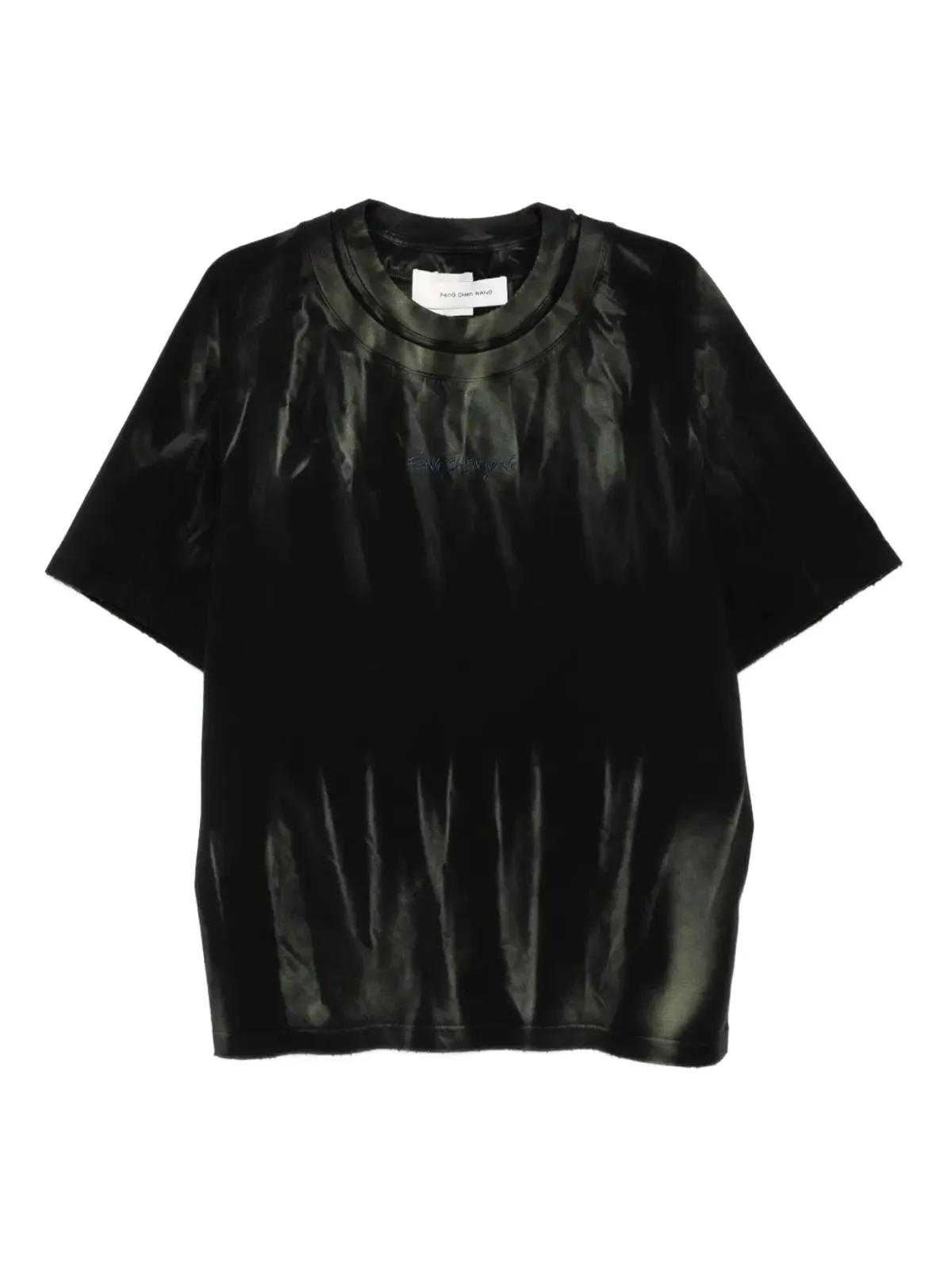 Feng Chen Wang グラデーションTシャツ - ブラック - 画像1