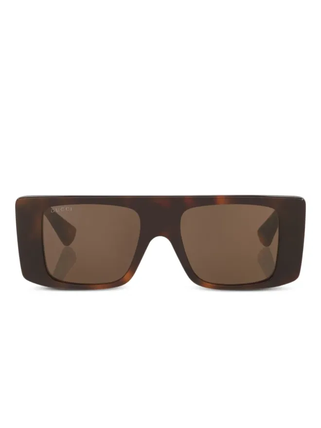 Gucci Eyewear Gucci Eyewear 長方形フレーム ロゴディテール サングラスの商品画像