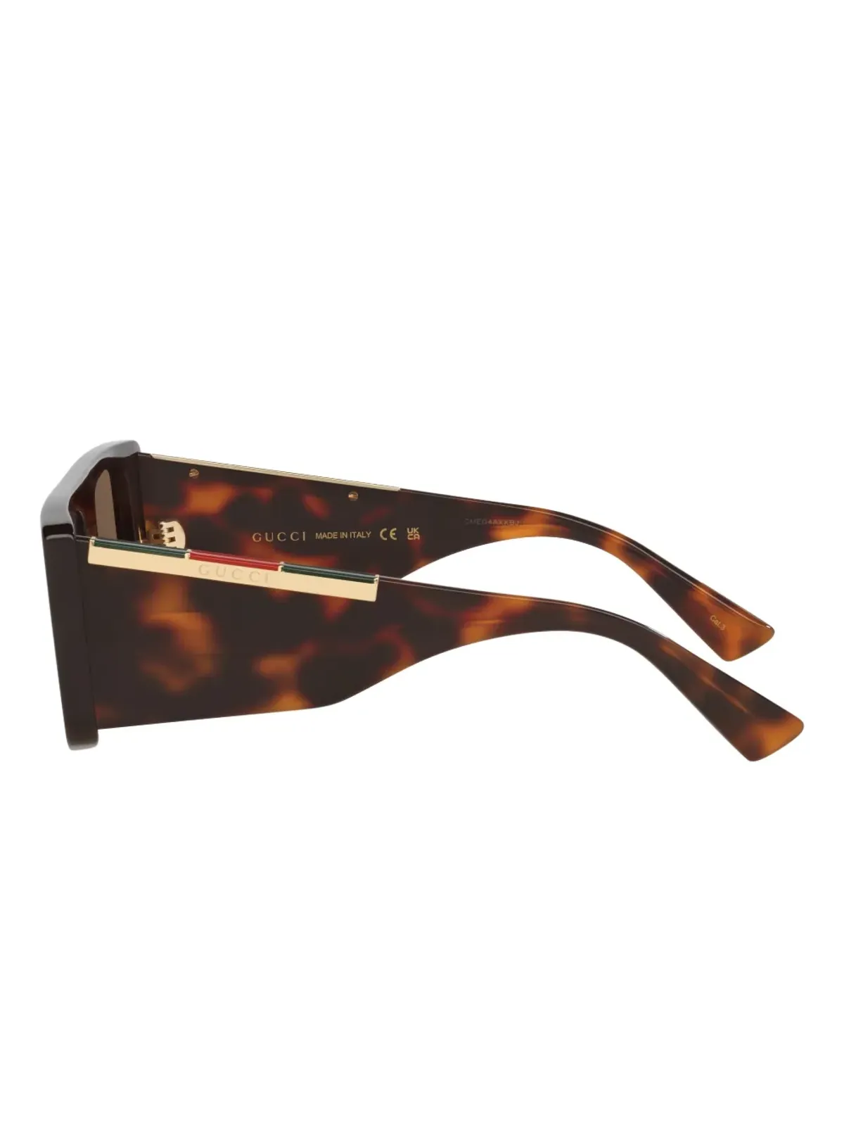 Gucci Eyewear 長方形フレーム ロゴディテール サングラス - 画像4