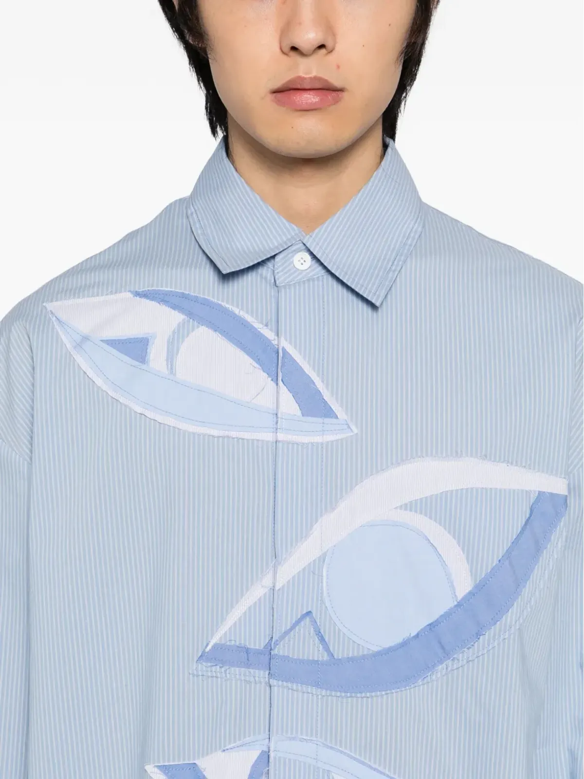 Feng Chen Wang パッチワークシャツ - 画像5