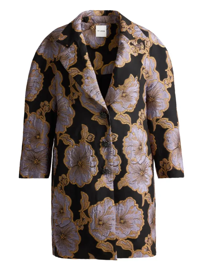 St. John St. John 花柄ジャカード シングルブレストコートの商品画像