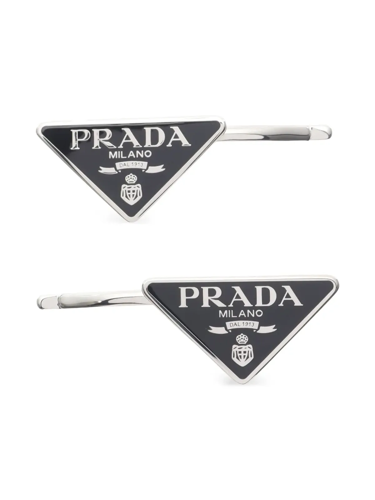 Prada Pre-Owned 1920年代 Fermagli エナメル三角ロゴ ヘアピン - 画像1
