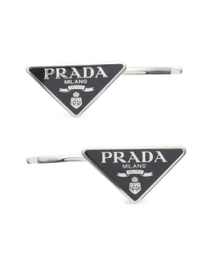 Prada Pre-Owned 1920年代 Fermagli エナメル三角ロゴ ヘアピン - サムネイル1