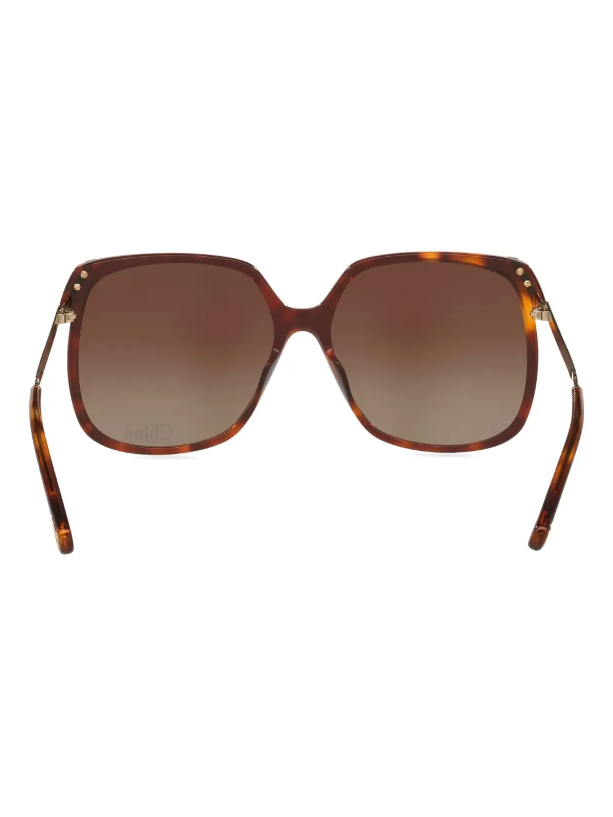 Chloé Eyewear べっ甲柄スクエアフレームサングラス - 画像4