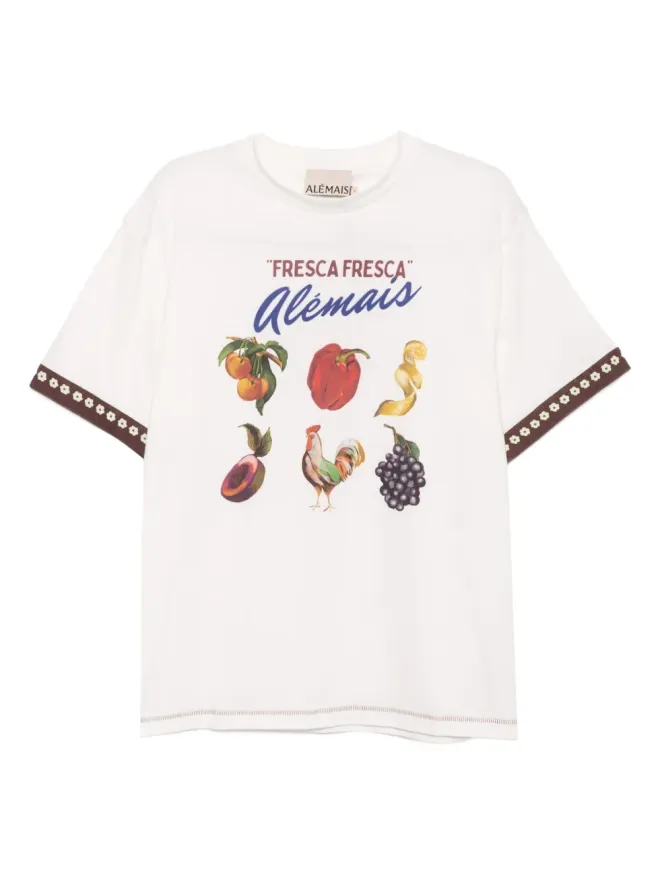 Alemais ALEMAIS Mercado T-shirt - Whiteの商品画像