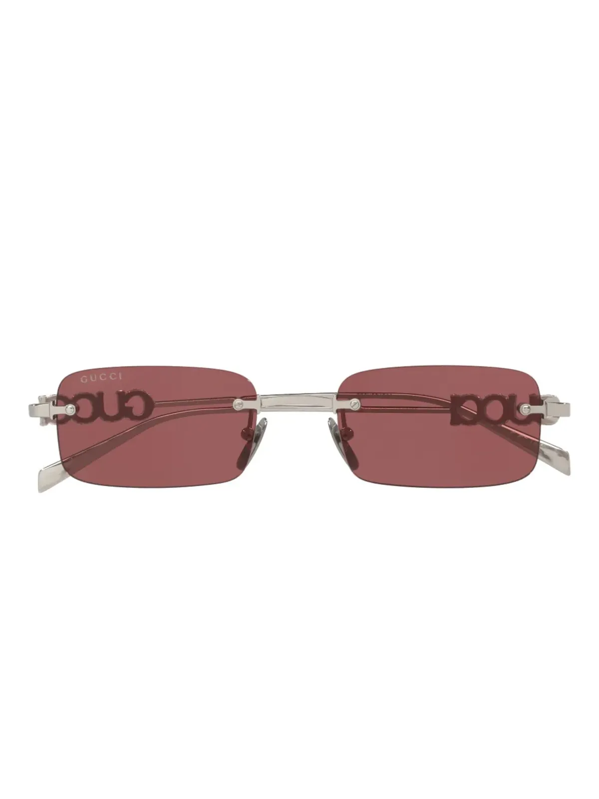Gucci Eyewear ロゴディテール リムレス サングラス - 画像5