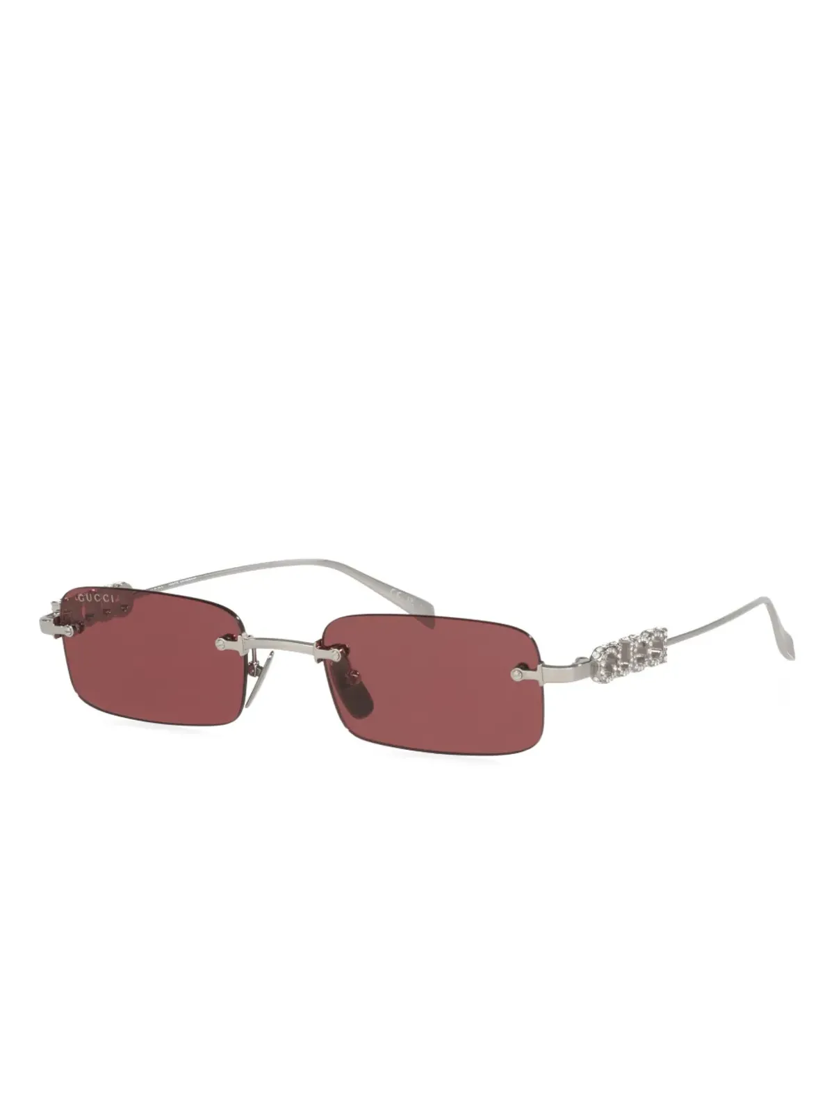 Gucci Eyewear ロゴディテール リムレス サングラス - 画像2