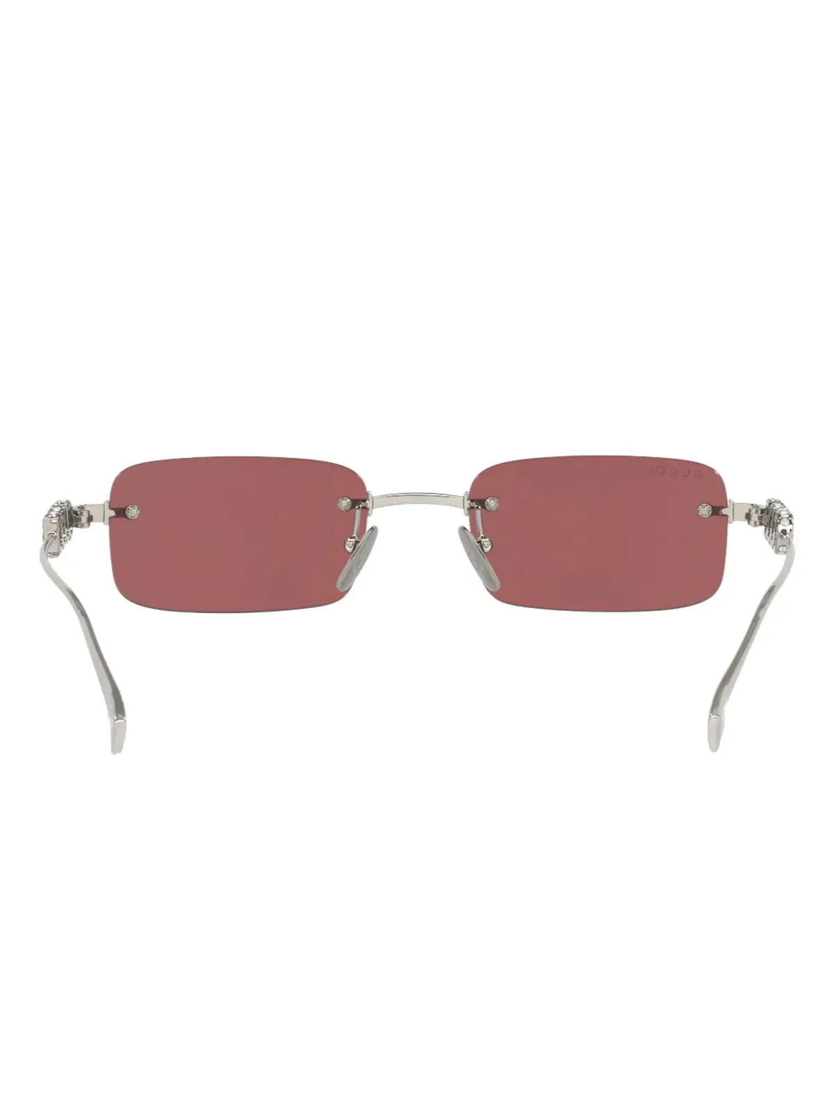 Gucci Eyewear ロゴディテール リムレス サングラス - 画像3