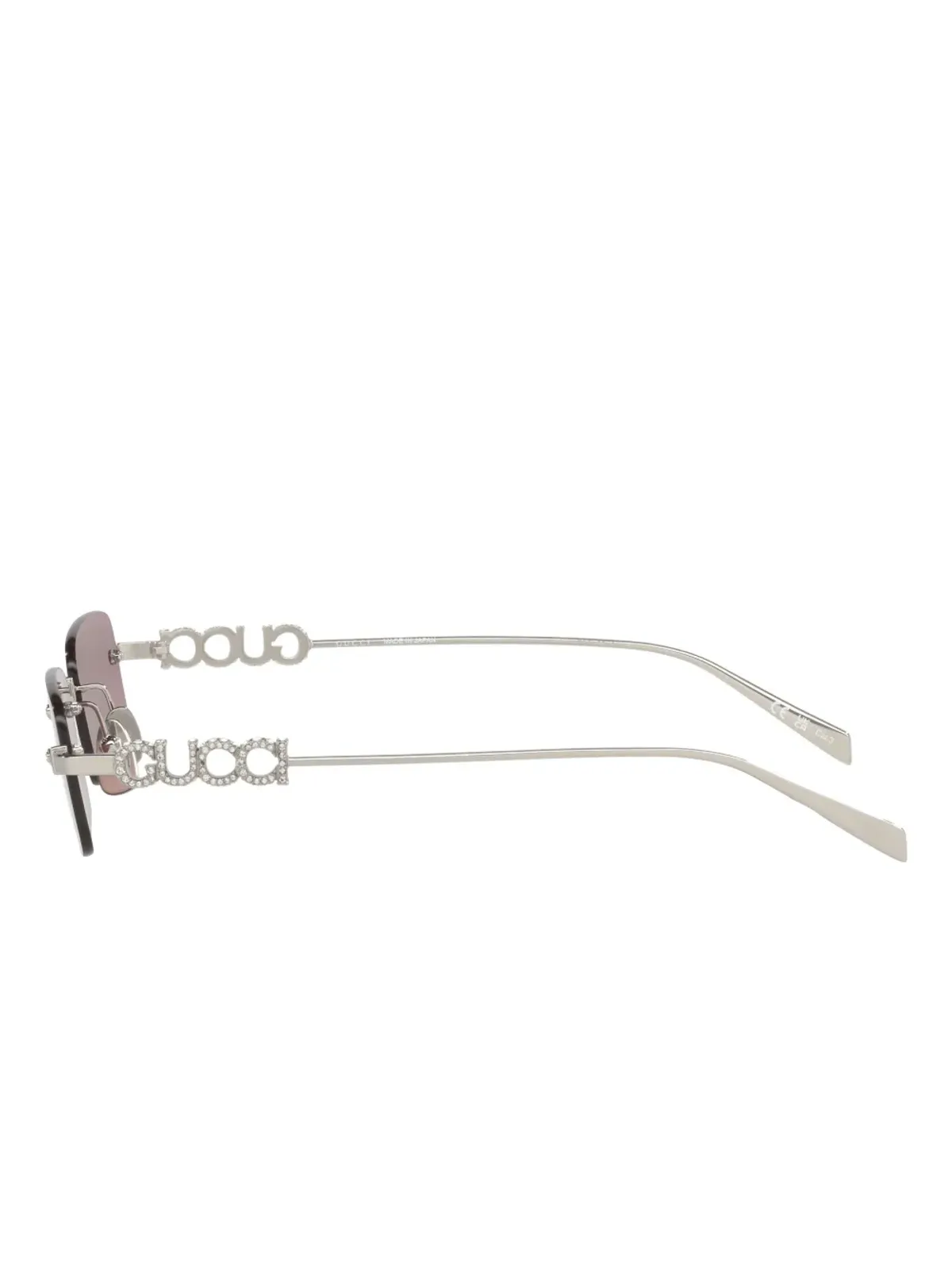 Gucci Eyewear ロゴディテール リムレス サングラス - 画像4