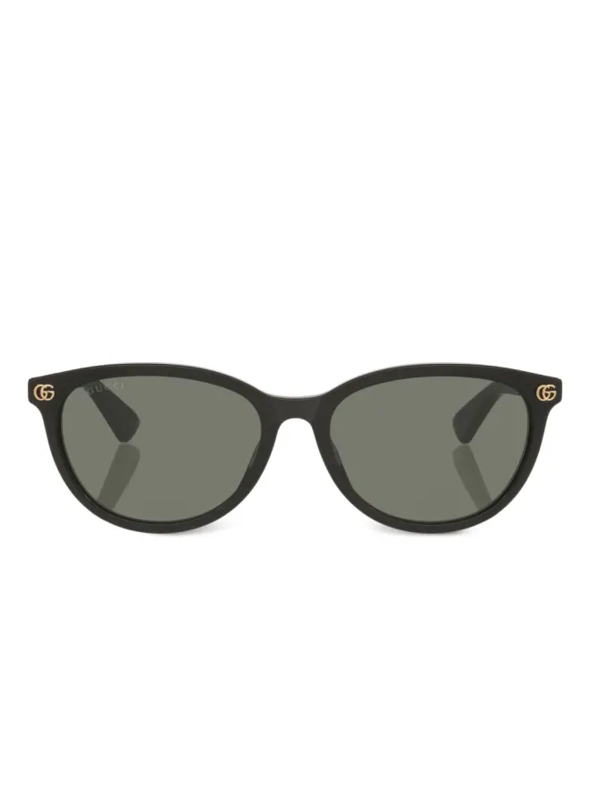 Gucci Eyewear Gucci Eyewear ロゴディテール丸型フレーム サングラス - ブラックの商品画像