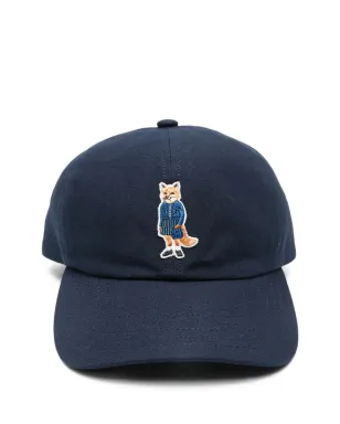 Maison Kitsuné 狐の刺繍入りベースボールキャップ - ブルー - サムネイル2