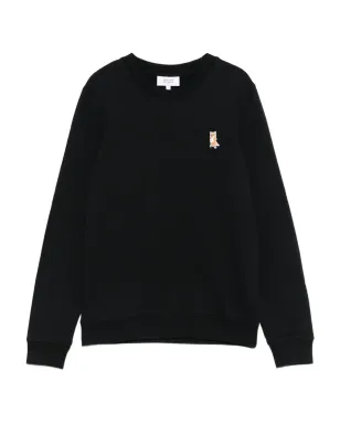 Maison Kitsuné フォックス刺繍スウェットシャツ - ブラック - サムネイル1