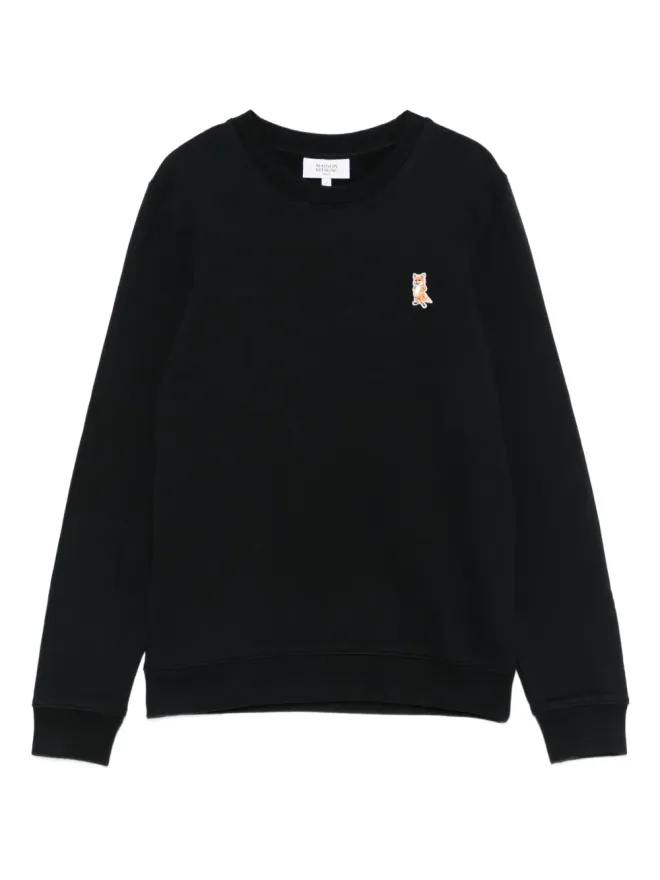 Maison Kitsuné Maison Kitsuné フォックス刺繍スウェットシャツ - ブラックの商品画像