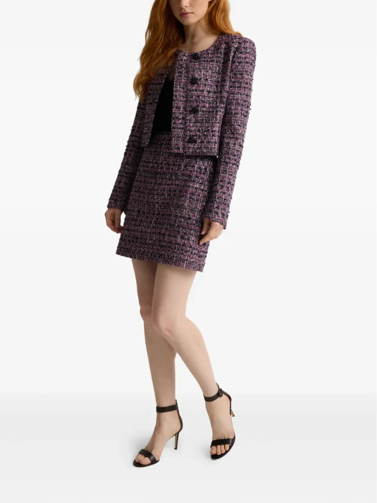 St. John lurex tweed ミニスカート - 画像2