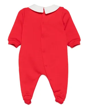 Moschino Kids テディプリント ピーターパンカラー パジャマ レッド - サムネイル2