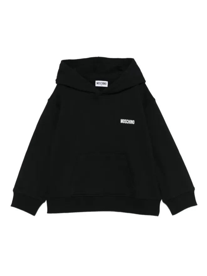 Moschino Kids Moschino Kids スマイリーフェイス ラインストーン フーディ - ブラックの商品画像