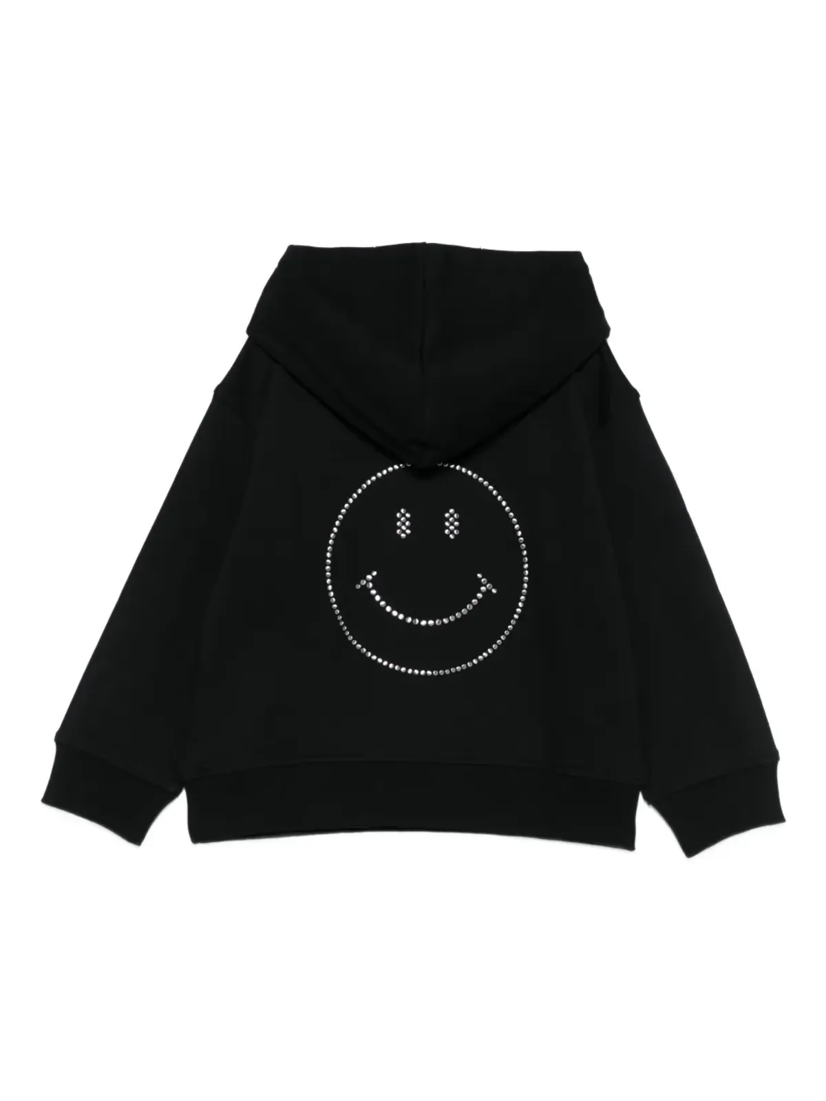 Moschino Kids スマイリーフェイス ラインストーン フーディ - ブラック - 画像2
