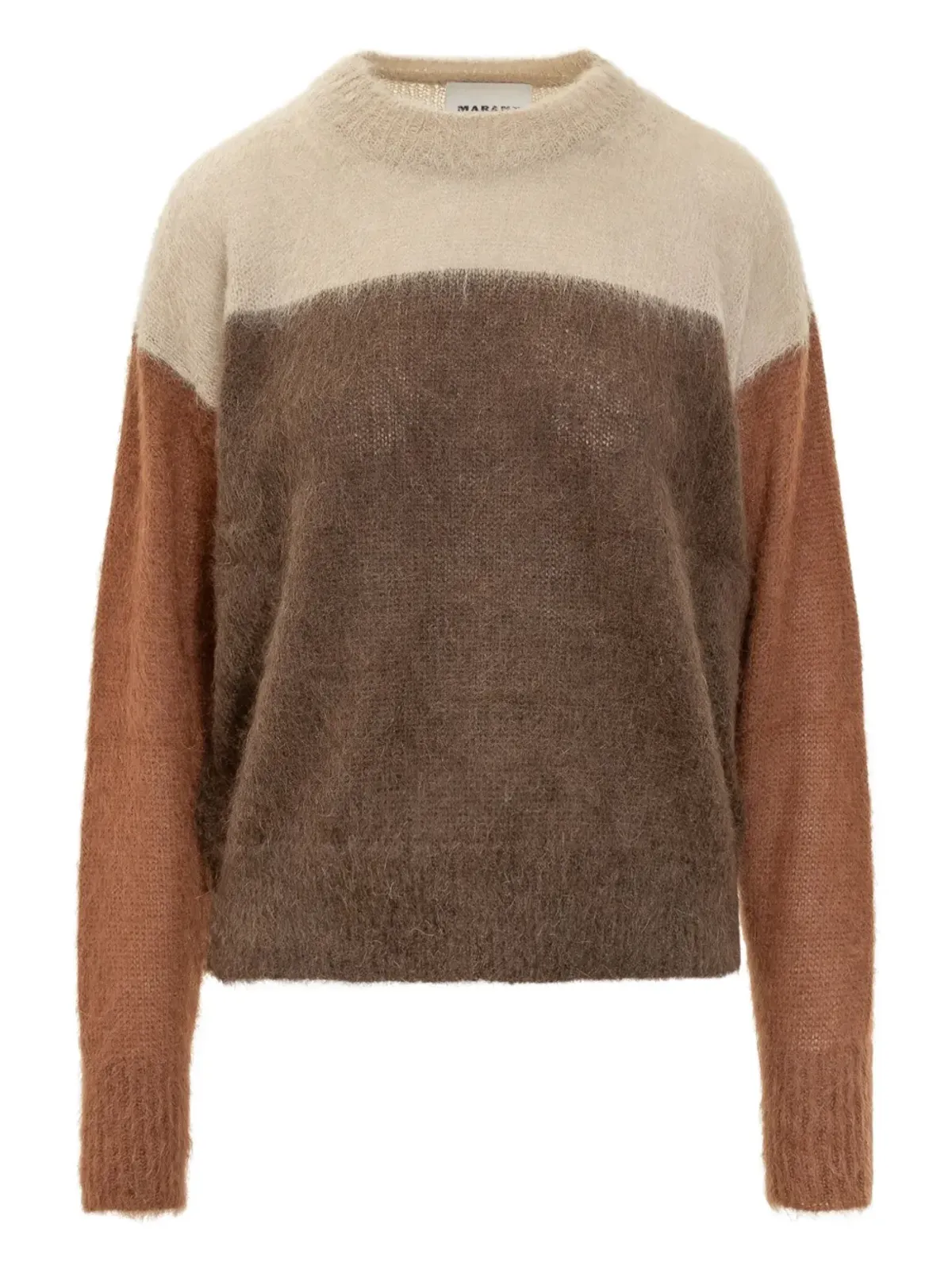 MARANT ÉTOILE カラーブロック長袖セーター - ブラウン - 画像1