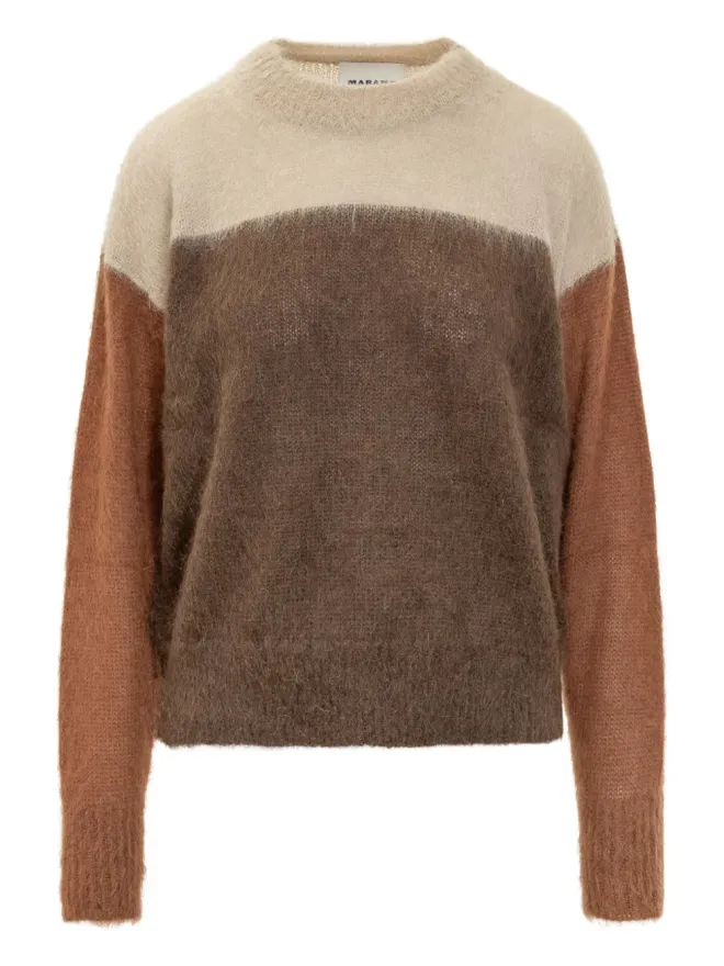 MARANT ÉTOILE MARANT ÉTOILE カラーブロック長袖セーター - ブラウンの商品画像