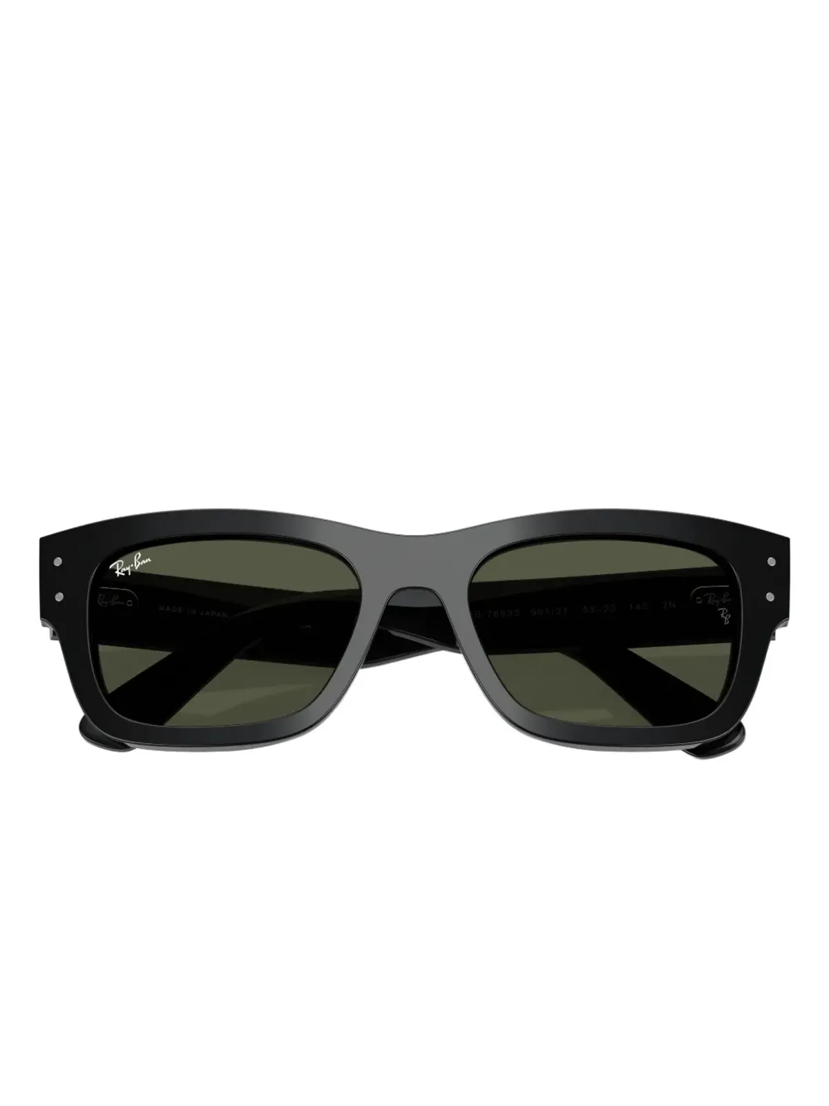 Ray-Ban 長方形のアセテートサングラス - ブラック - 画像5