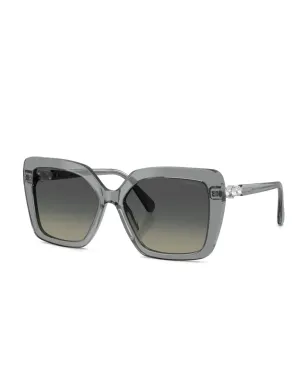 Swarovski Eyewear スクエアフレーム クリスタル装飾サングラス - サムネイル2