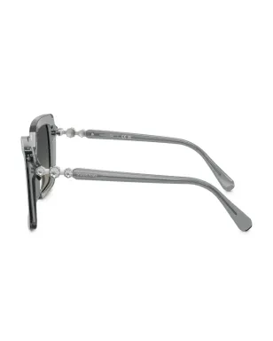 Swarovski Eyewear スクエアフレーム クリスタル装飾サングラス - サムネイル3