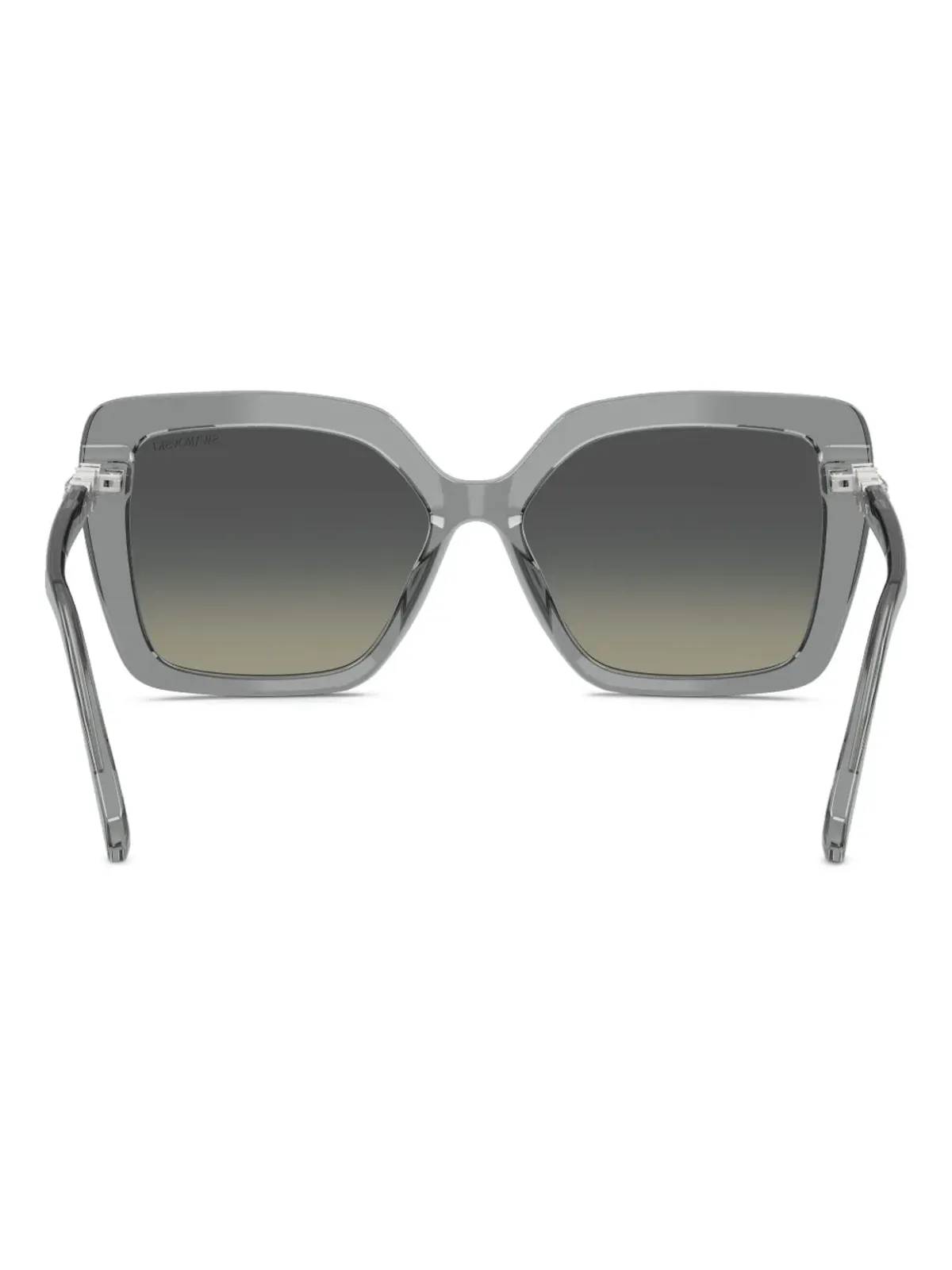 Swarovski Eyewear スクエアフレーム クリスタル装飾サングラス - 画像4