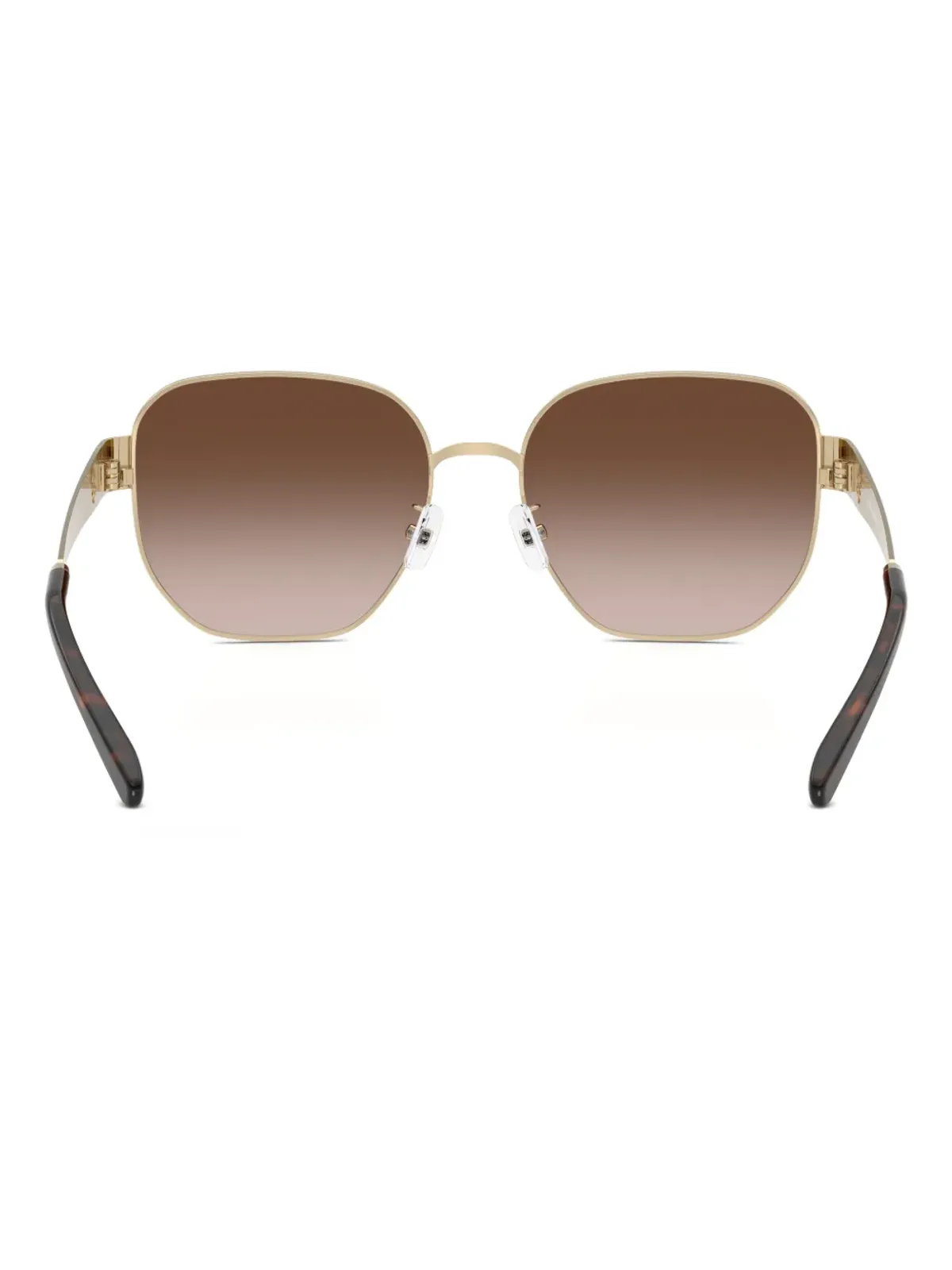 Tory Burch べっ甲柄丸型サングラス - ゴールド - 画像4
