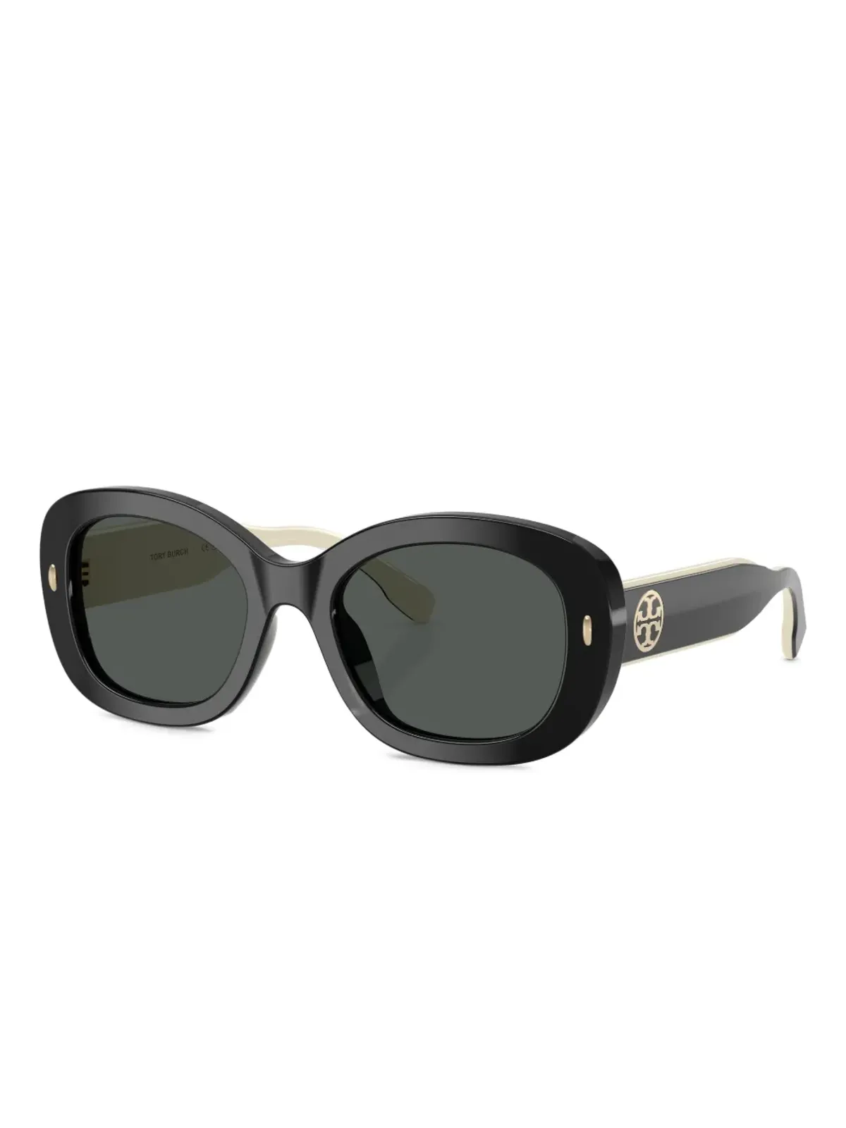 Tory Burch オーバルフレーム ロゴディテール サングラス - 画像2