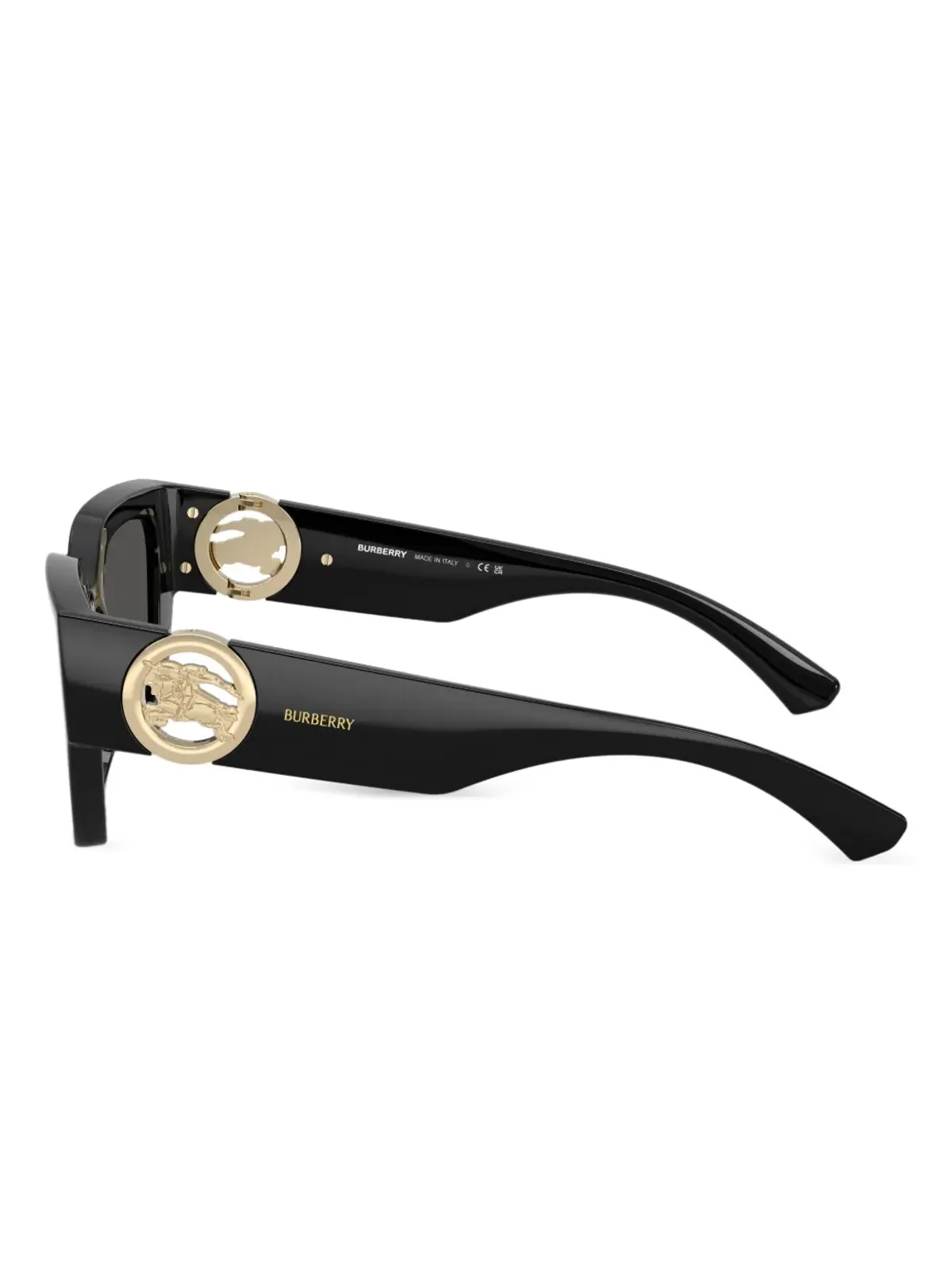 Burberry Eyewear 幾何学的フレーム ロゴプレート サングラス - 画像4
