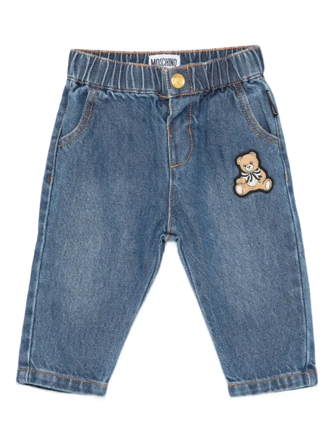 Moschino Kids Moschino Kids テディパッチデニムパンツの商品画像