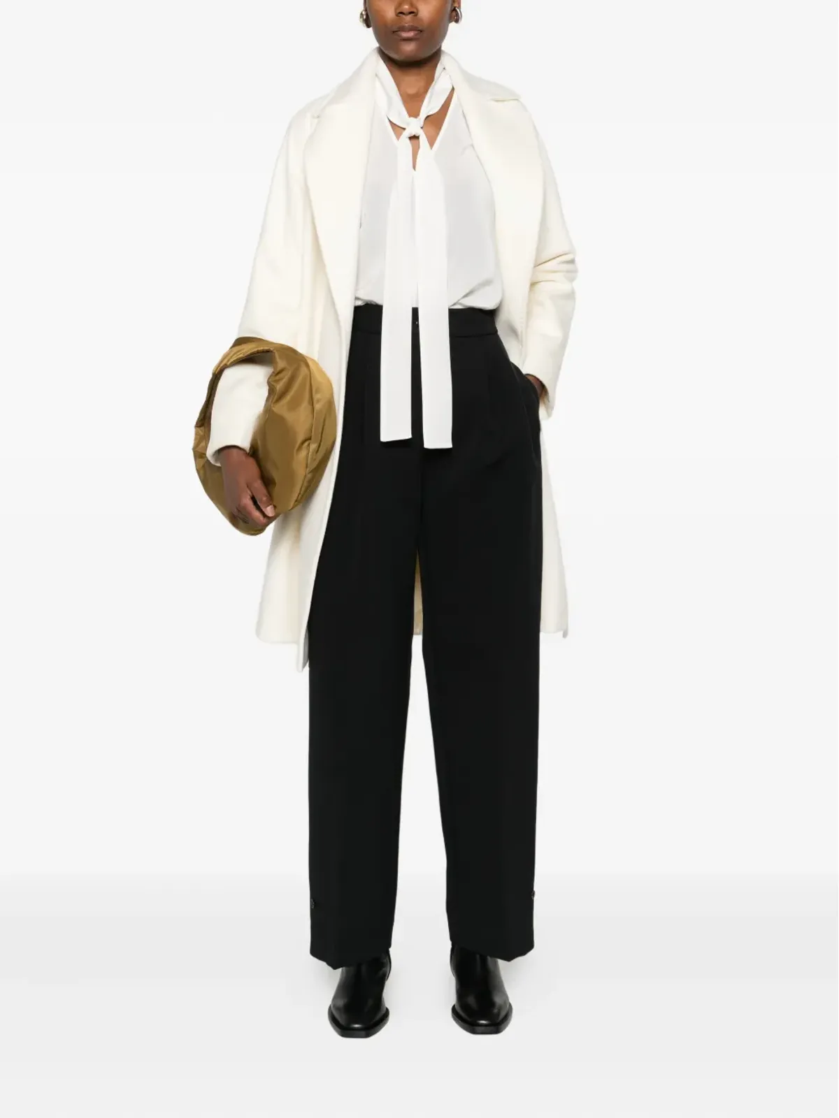 Max Mara タイネックシルクブラウス - White - 画像2