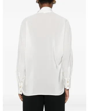 Max Mara タイネックシルクブラウス - White - サムネイル4