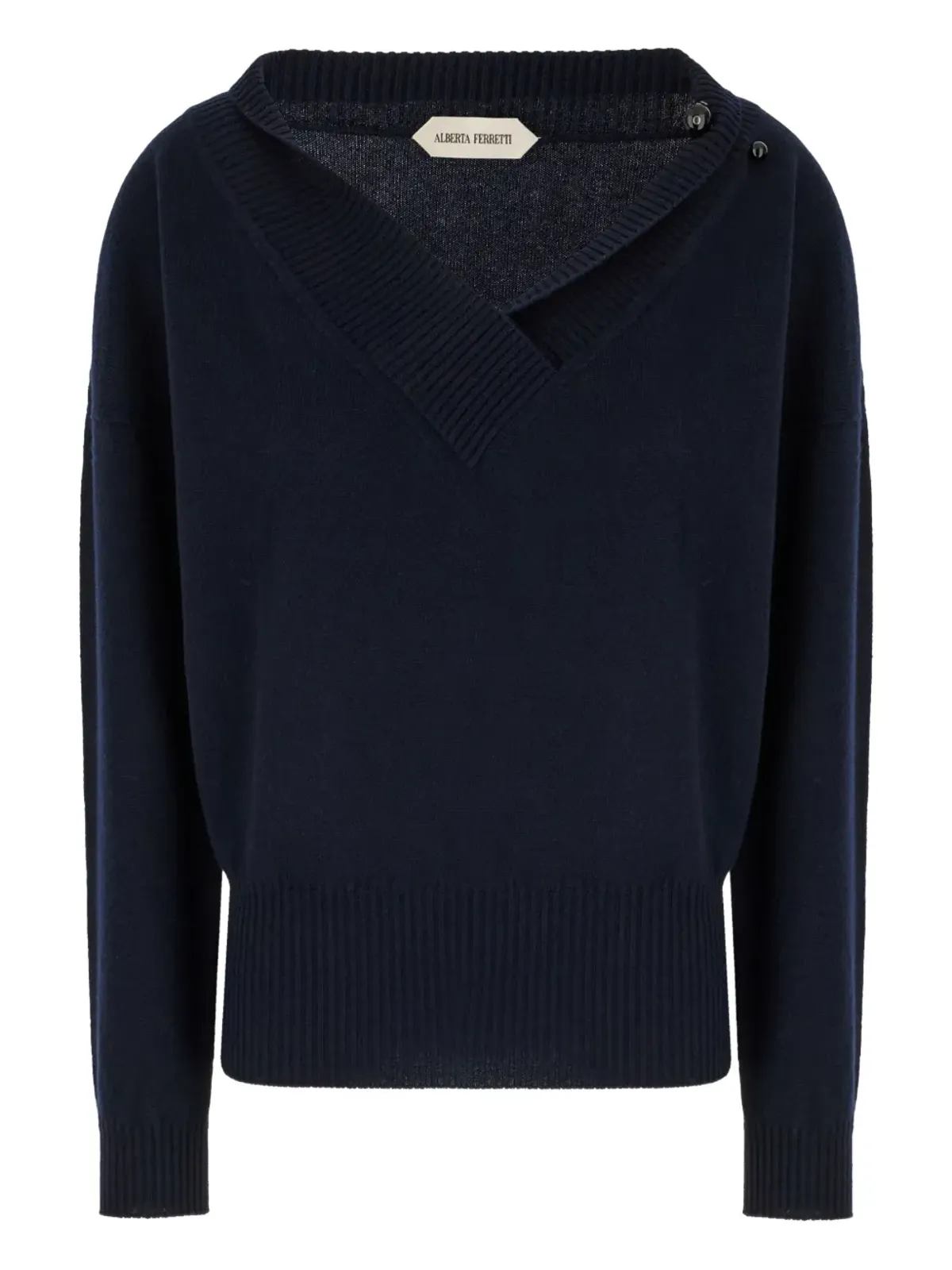 Alberta Ferretti Vネック カシミヤセーター - 画像1