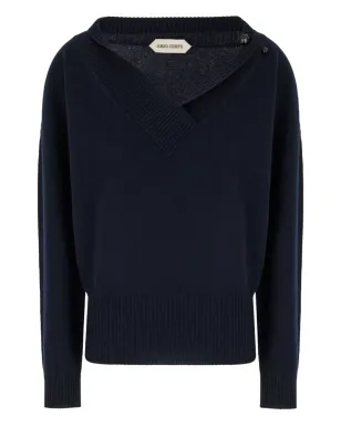 Alberta Ferretti Vネック カシミヤセーター - サムネイル1