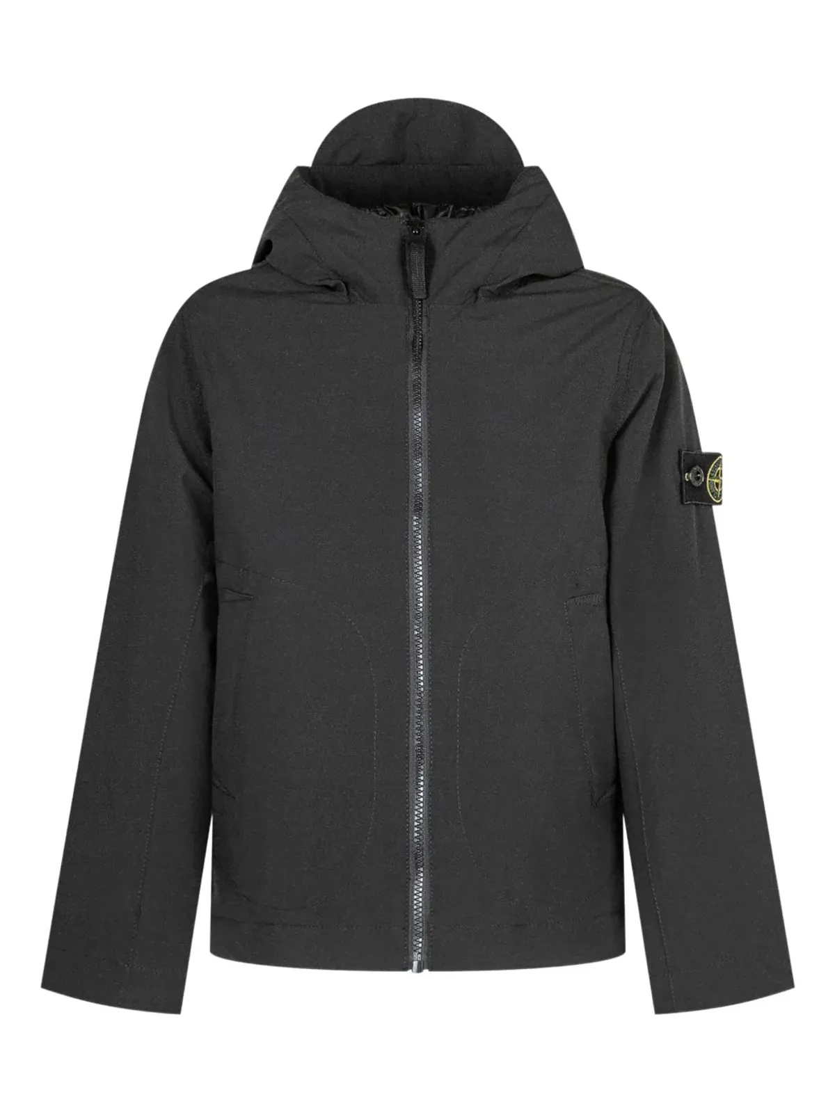 Stone Island Junior hooded parka jacket - Black - 画像1