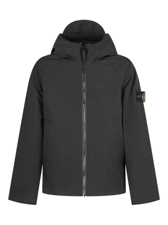 Stone Island Junior Stone Island Junior hooded parka jacket - Blackの商品画像