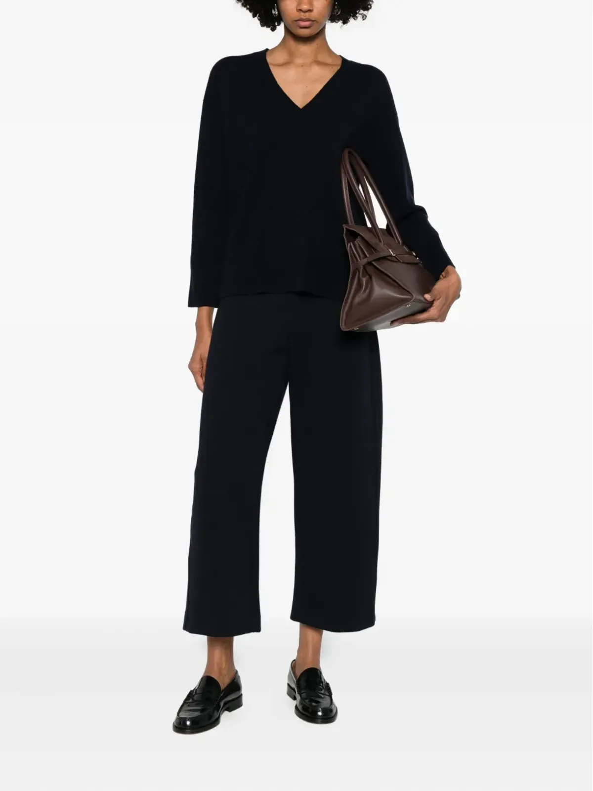Max Mara クロップド ハイウエストパンツ - ブラック - 画像2