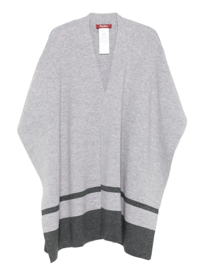 Max Mara Max Mara ストライプディテール Vネック ケープの商品画像