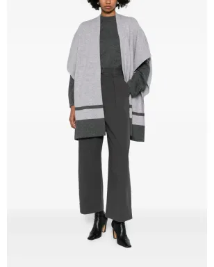 Max Mara ストライプディテール Vネック ケープ - サムネイル2