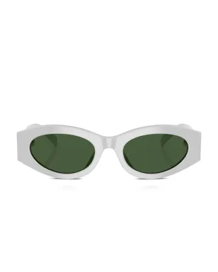Tory Burch オーバルフレーム カーブド サングラス - シルバー - サムネイル1